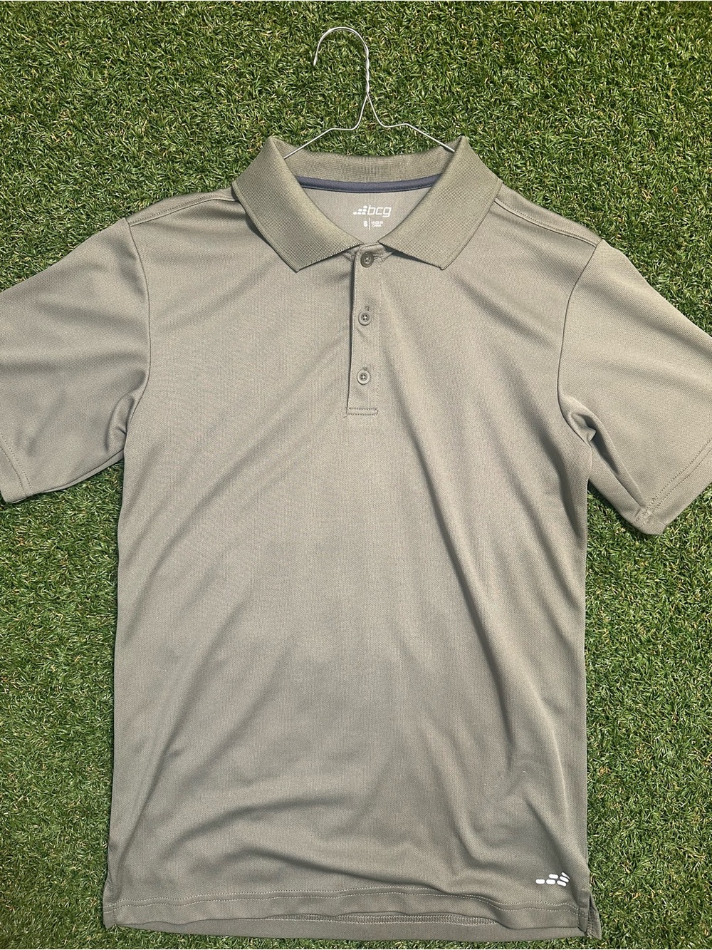 bcg Olive Green Performance Polo Shirt